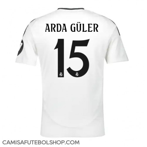 Camisa de time de futebol Real Madrid Arda Guler #15 Replicas 1º Equipamento 2024-25 Manga Curta